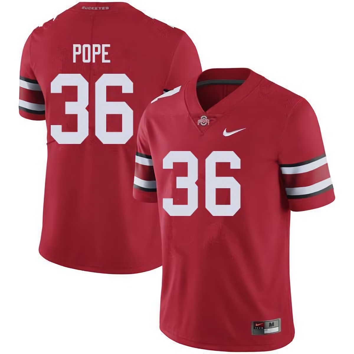 K'Vaughan Pope Ohio State Buckeyes Men's NCAA #36 Nike Red College Stitched Football Jersey QXF4856UY
